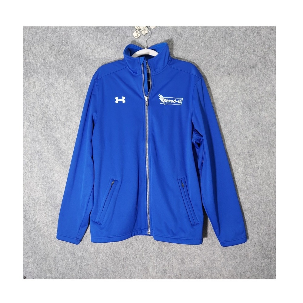 Under Armour Men Jacket M Cold Gear Loose Blue Pockets Outdoor Hiking Camping